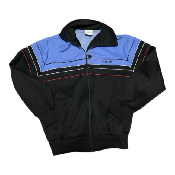 adidas Other - Vintage Adidas Trefoil Track Jacket Black & Blue – Size M